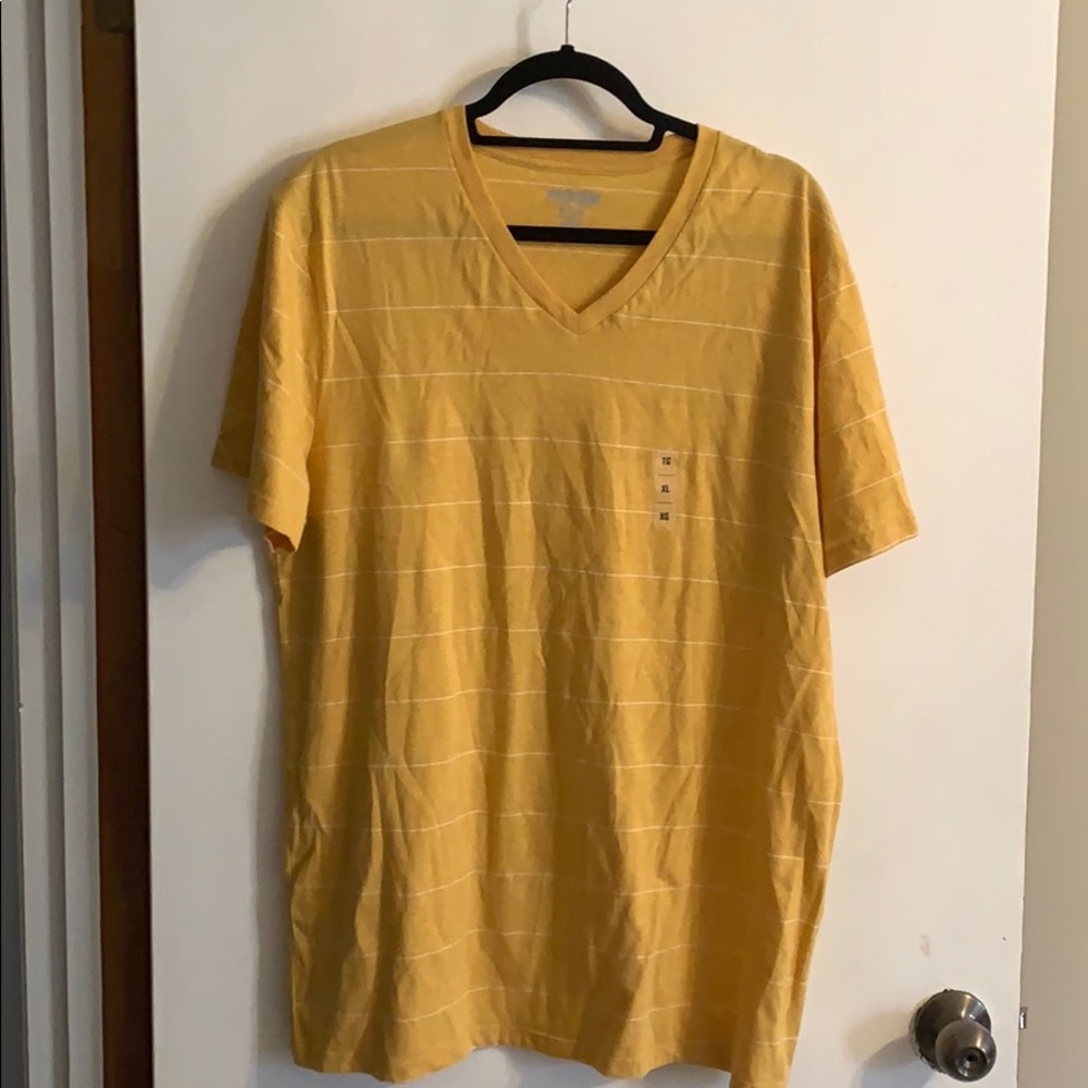 Men’s Mustard yellow striped shirt